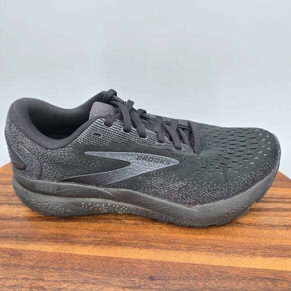 Brooks Shoes Womens 8 B Triple Black Ghost 16 Running Athletic Training Sneakers - Picture 1 of 8